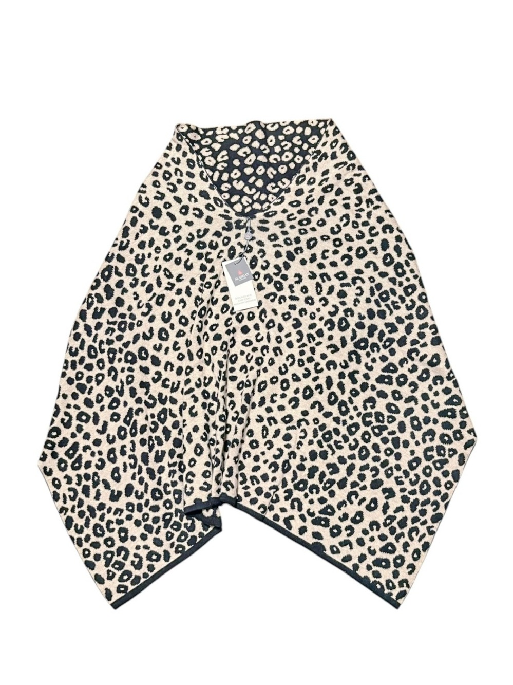Alashan Cashmere & Cotton Reversible Cheetah Knit Topper